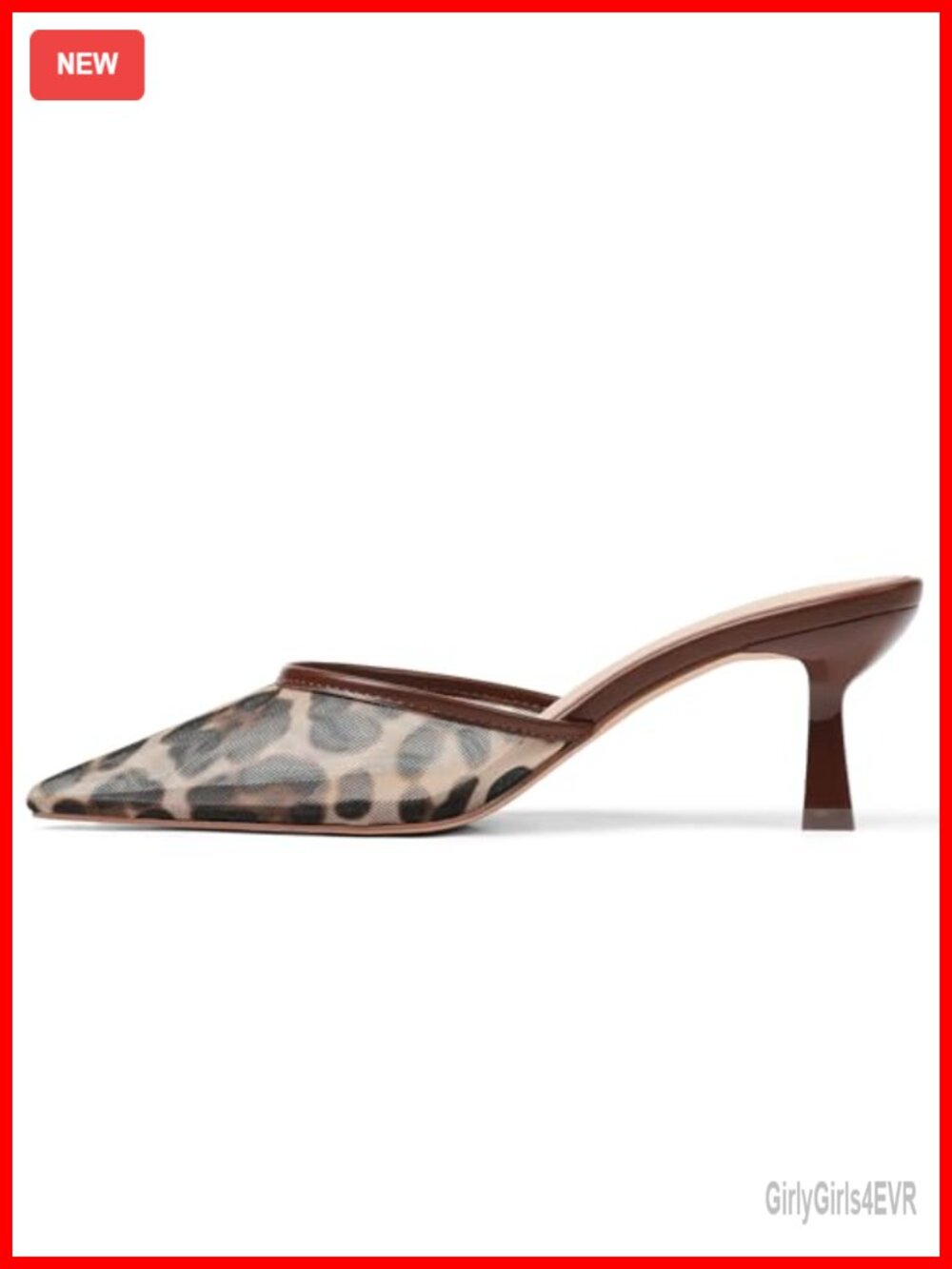 Kitten Heels Pointed Toe Mesh Slip On Mules Slingback Dress Party Wedding Pumps